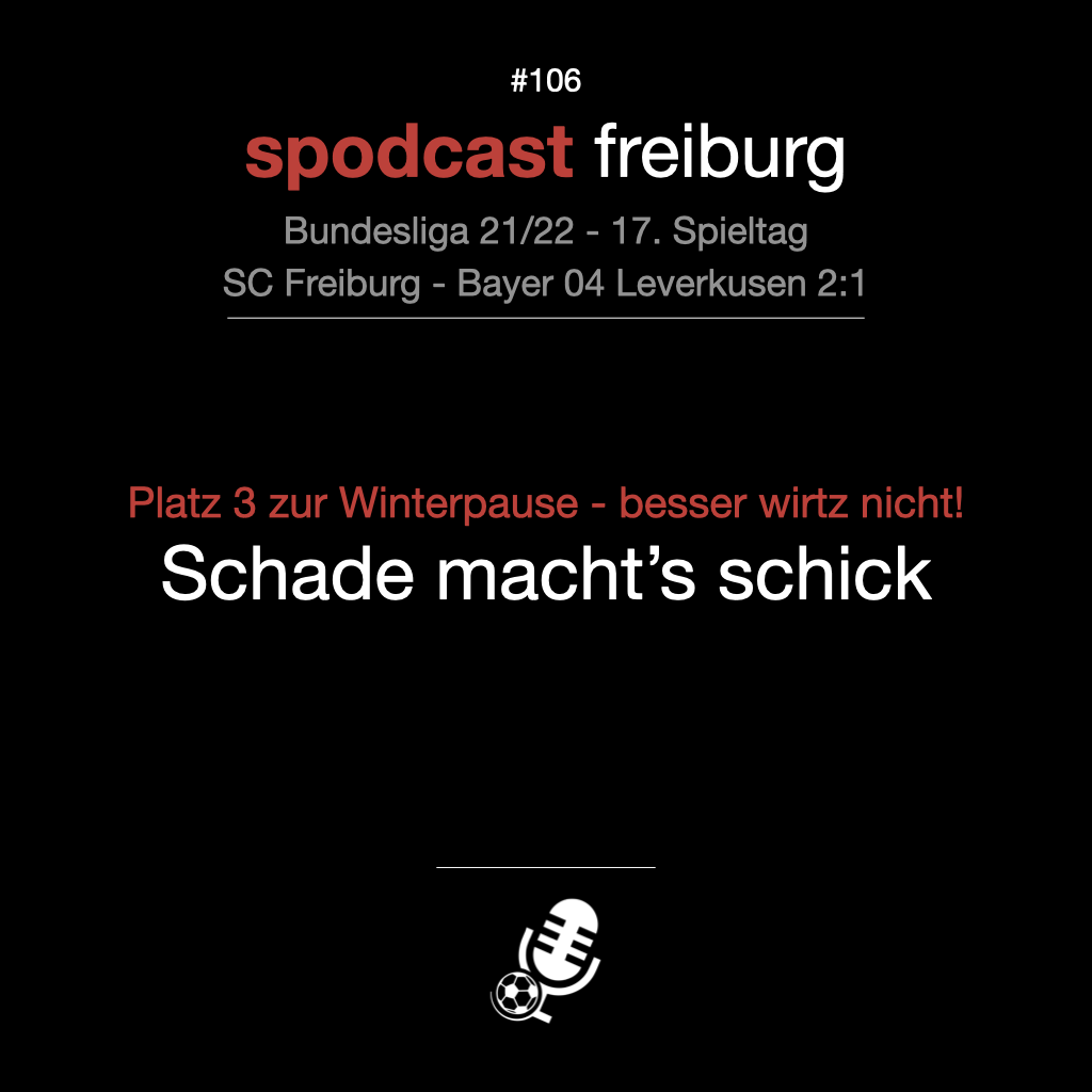 Platz 3 zur Winterpause - besser wirtz nicht! Schade macht's schick episode artwork